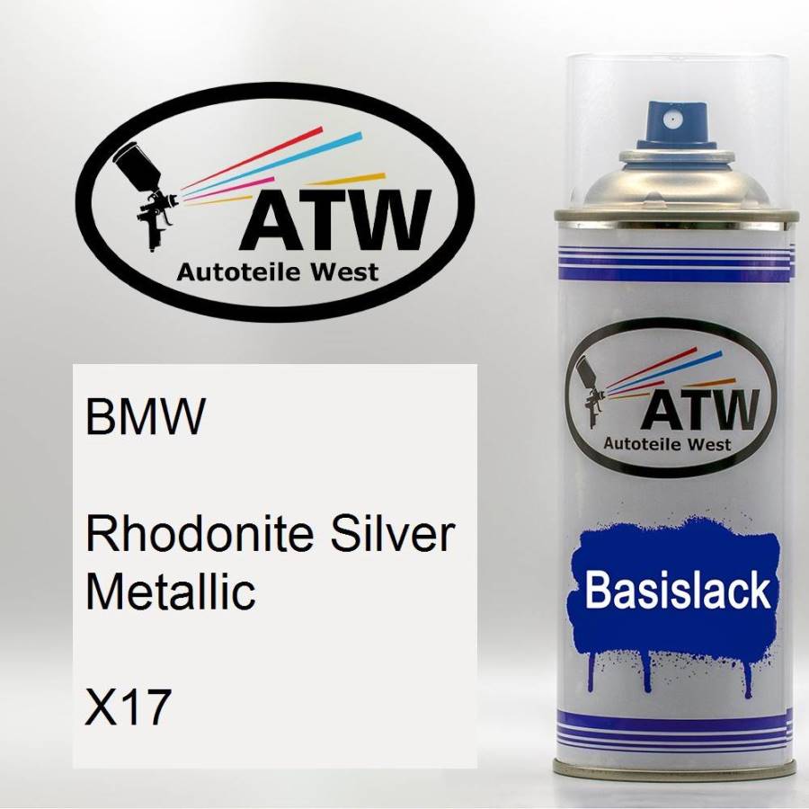 BMW, Rhodonite Silver Metallic, X17: 400ml Sprühdose, von ATW Autoteile West.